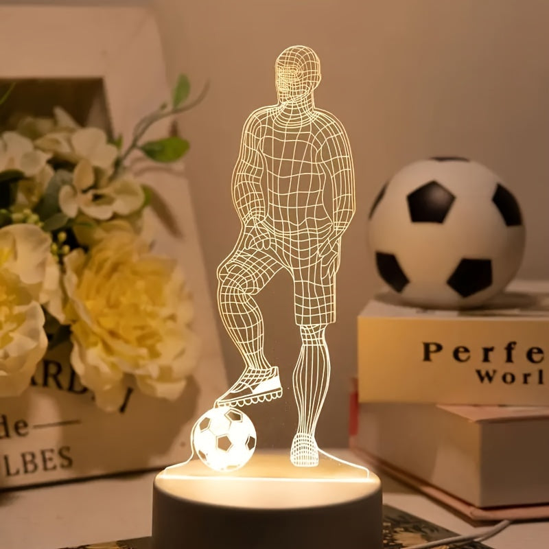 BowLift Soccer Player 3D Lamp – Bring a Dynamic, Sporty Glow to Your Space