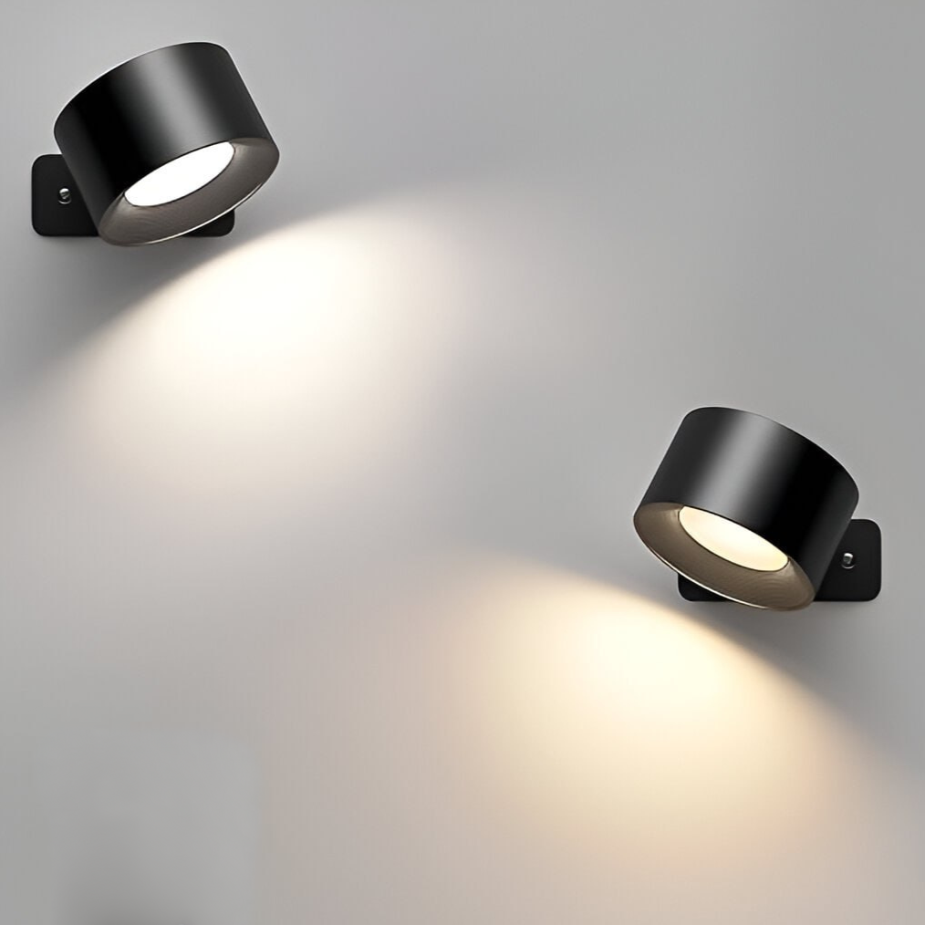 BowLift Spotlight Wireless Wall Lamp – 360° Rotation, Dimmable, Rechargeable Cordless Wall Light