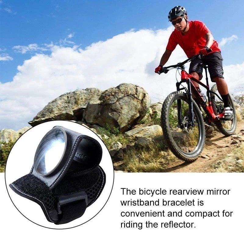 BowLift | Cycling Wrist Rearview Mirror | Wide-Angle Safety Accessory | Adjustable & Lightweight