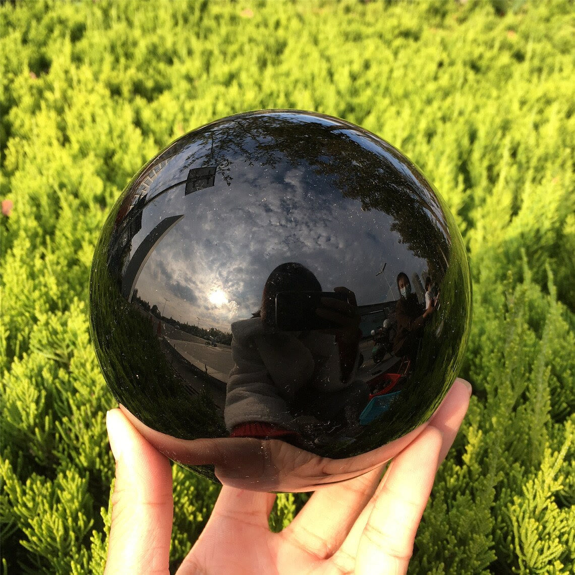 LZINA™ | Obsidian Crystal Ball Decoration