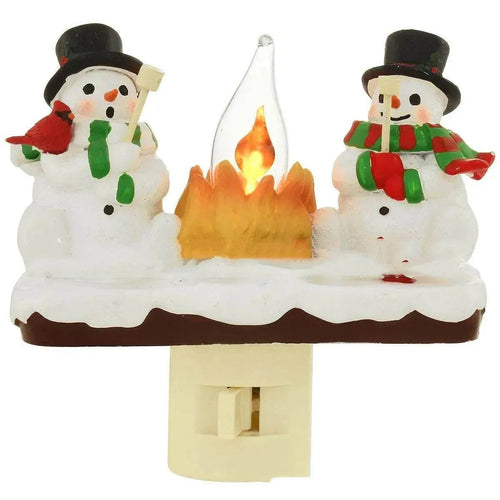 LZINA™ | Christmas Snowman And Campfire Night Light Gift for kids