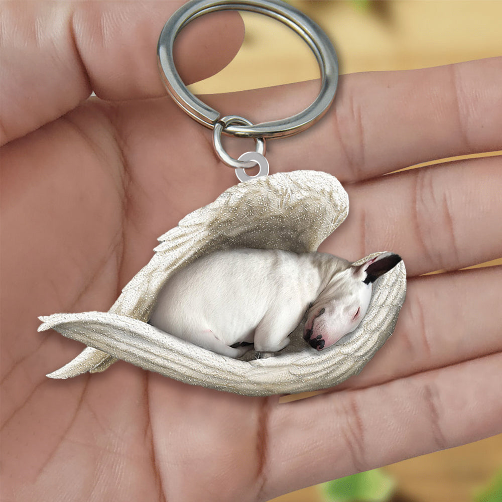 LZINA™ | Bull Terrier Sleeping Angel Acrylic Keychain