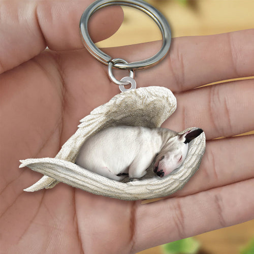 LZINA™ | Bull Terrier Sleeping Angel Acrylic Keychain