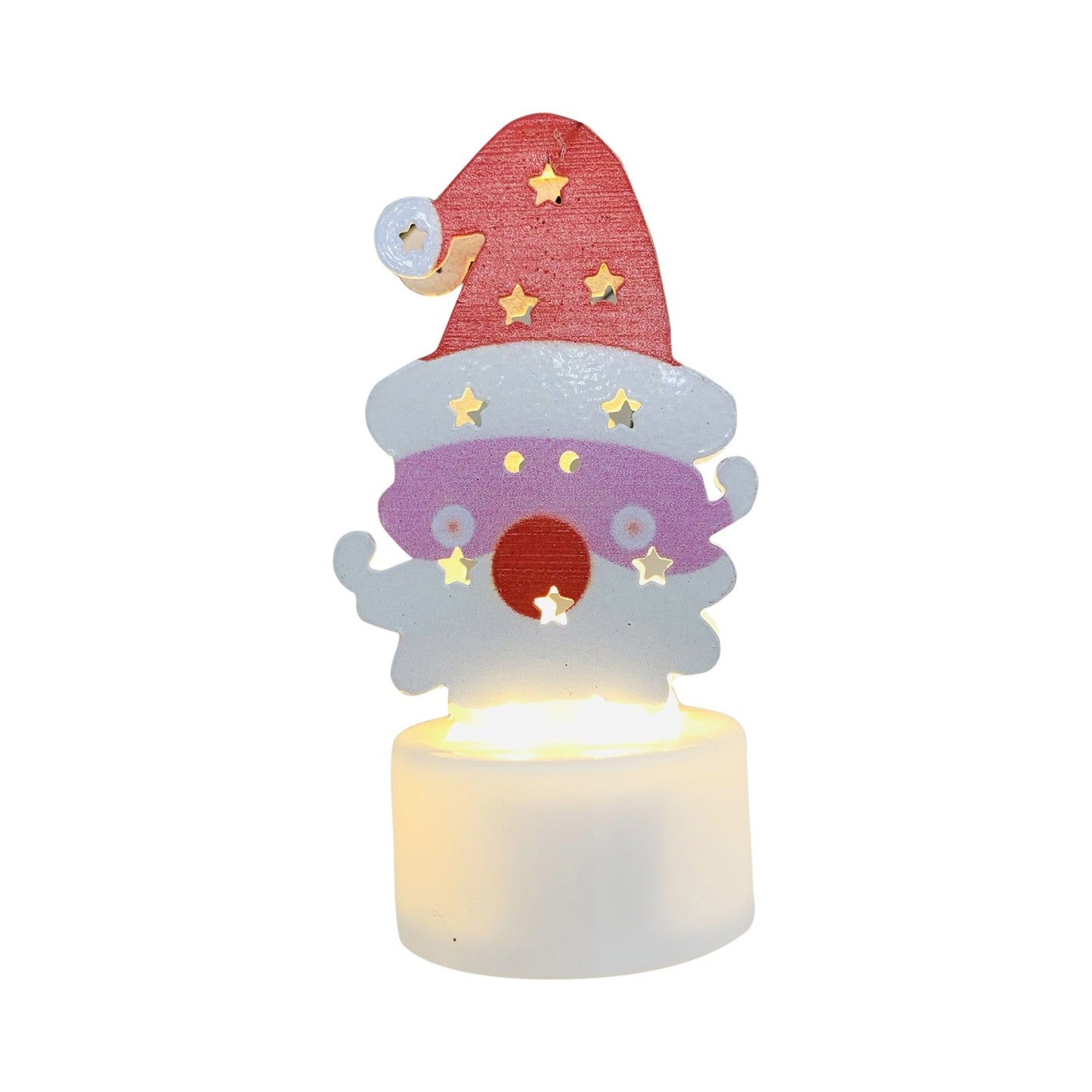 LZINA™ | Electronic LED Christmas Candle Lamps - Set of 10 – Adorable Santa, Snowman & Tree Night Lights for Festive Home, Party, & Garden Décor