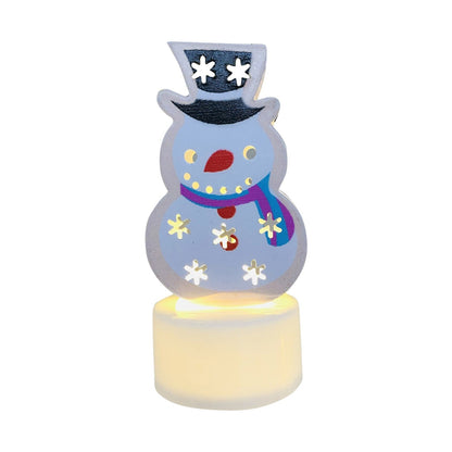 LZINA™ | Electronic LED Christmas Candle Lamps - Set of 10 – Adorable Santa, Snowman & Tree Night Lights for Festive Home, Party, & Garden Décor