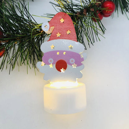 LZINA™ | Electronic LED Christmas Candle Lamps - Set of 10 – Adorable Santa, Snowman & Tree Night Lights for Festive Home, Party, & Garden Décor