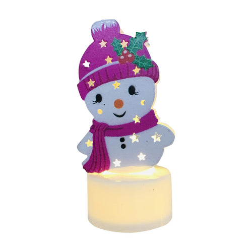 LZINA™ | Electronic LED Christmas Candle Lamps - Set of 10 – Adorable Santa, Snowman & Tree Night Lights for Festive Home, Party, & Garden Décor
