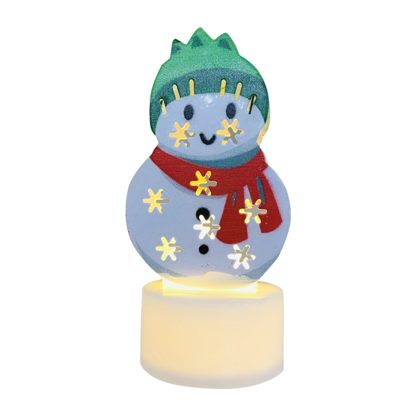 LZINA™ | Electronic LED Christmas Candle Lamps - Set of 10 – Adorable Santa, Snowman & Tree Night Lights for Festive Home, Party, & Garden Décor