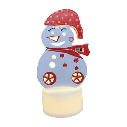LZINA™ | Electronic LED Christmas Candle Lamps - Set of 10 – Adorable Santa, Snowman & Tree Night Lights for Festive Home, Party, & Garden Décor