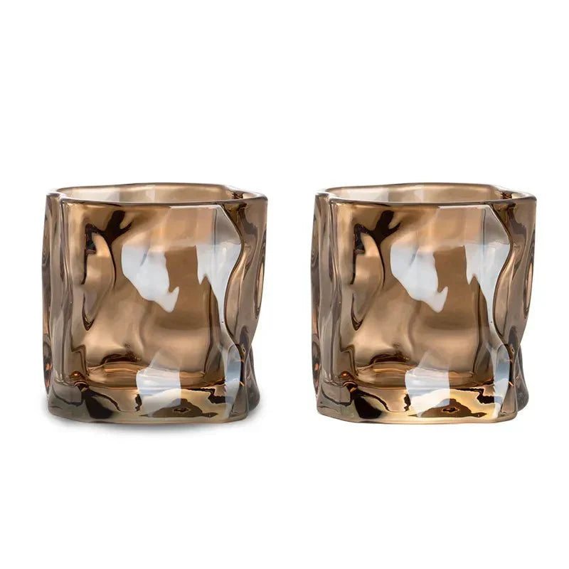 BowLift | Elegant Glacier Ripple Whisky Glass