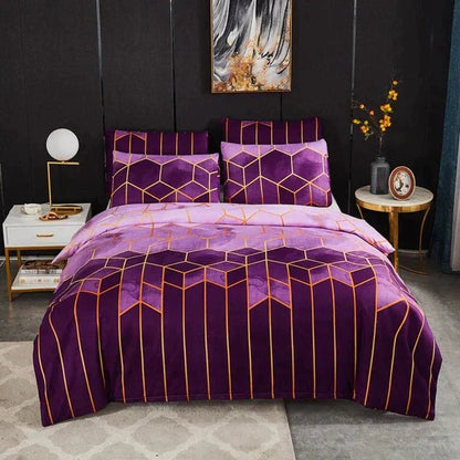 BowLift | Geometric Luxury Duvet Cover – Breathable & Cooling