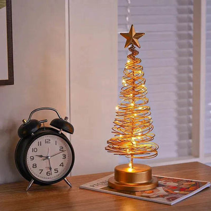 LZINA™ | Spiral LED Light Christmas Tree Decoration Night Light Ornaments