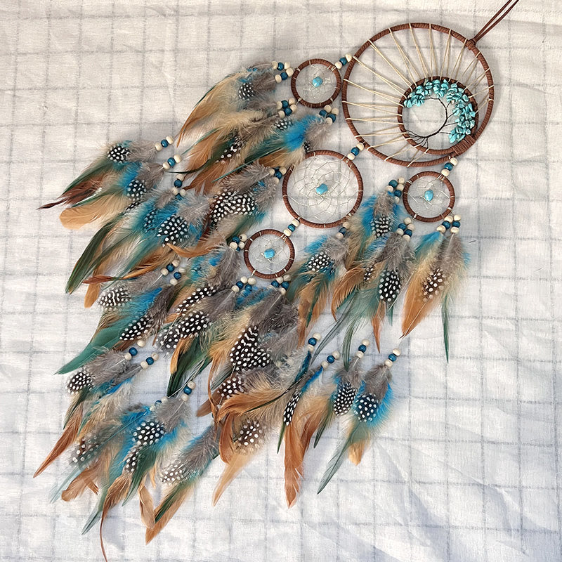 LZINA™ | Turquoise Tree of Life Feather Dreamcatcher