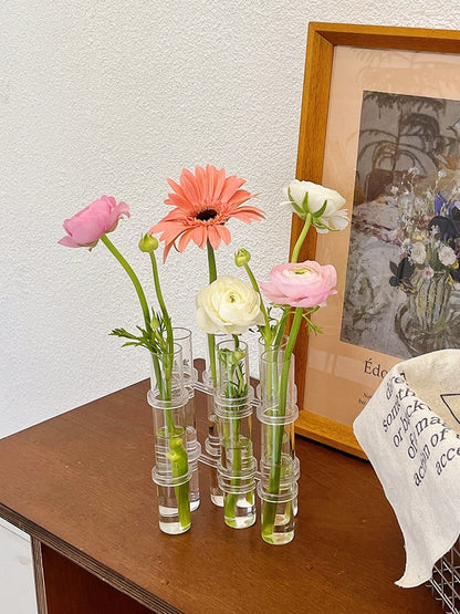 LZINA™ | Flexible Flower Vases with Hinges | Modern Glass Tube Vase