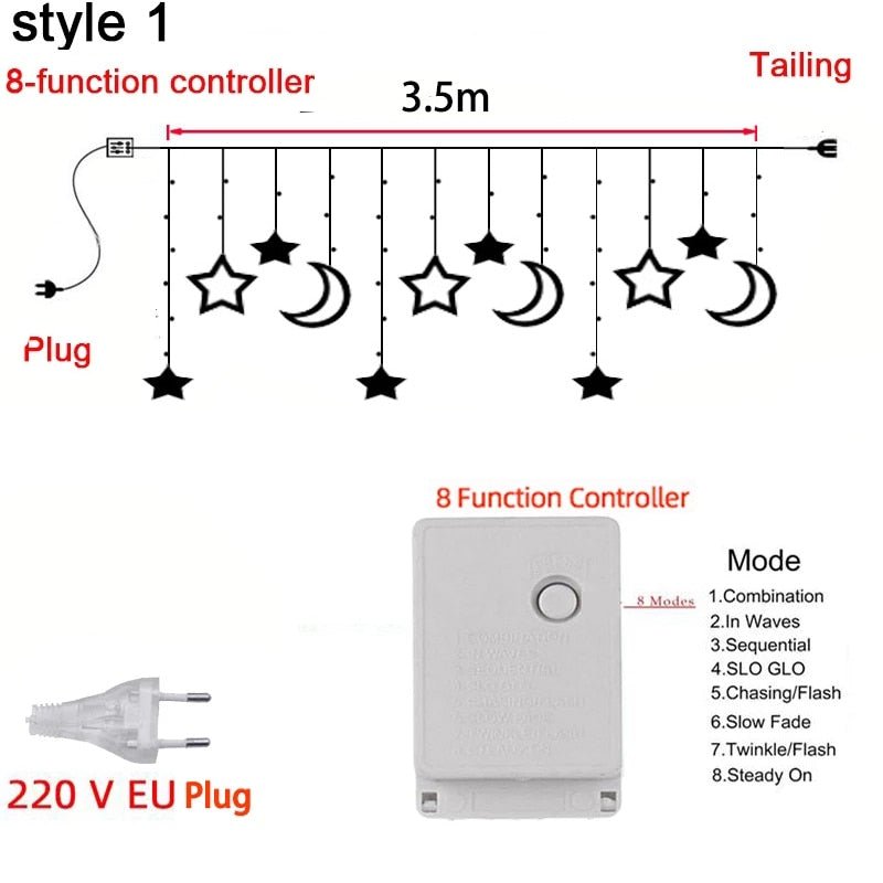 BowLift Heart-Shaped Fairy Light String