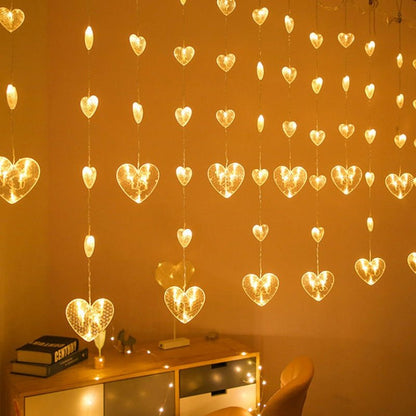 BowLift Heart-Shaped Fairy Light String