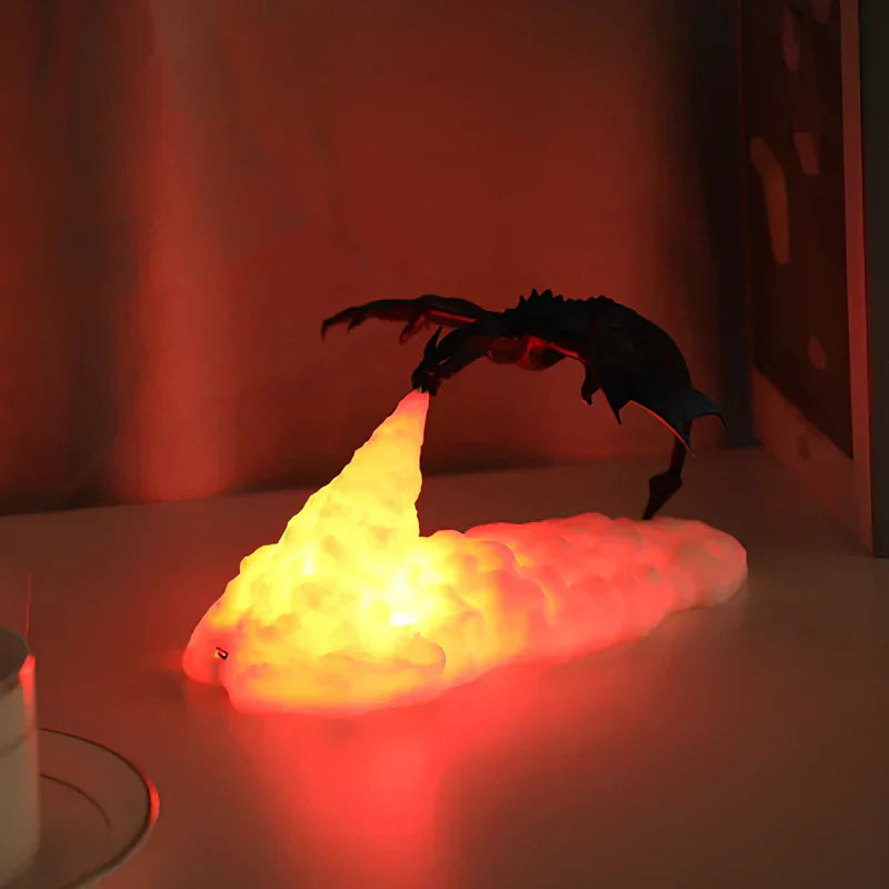 LZINA™ | LED Flame Effect Dragon Night Light