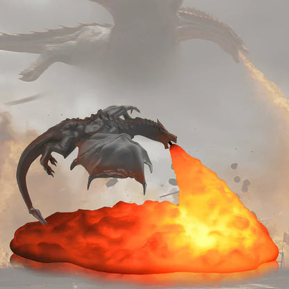 LZINA™ | LED Flame Effect Dragon Night Light