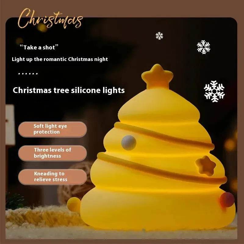 LZINA™ | Silicone Christmas Tree Night Lights USB Rechargeable Cute Cartoon Kid Birthday Gifts