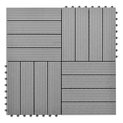 BowLift | WPC tiles 30x30cm 11pcs 1m2 Gray