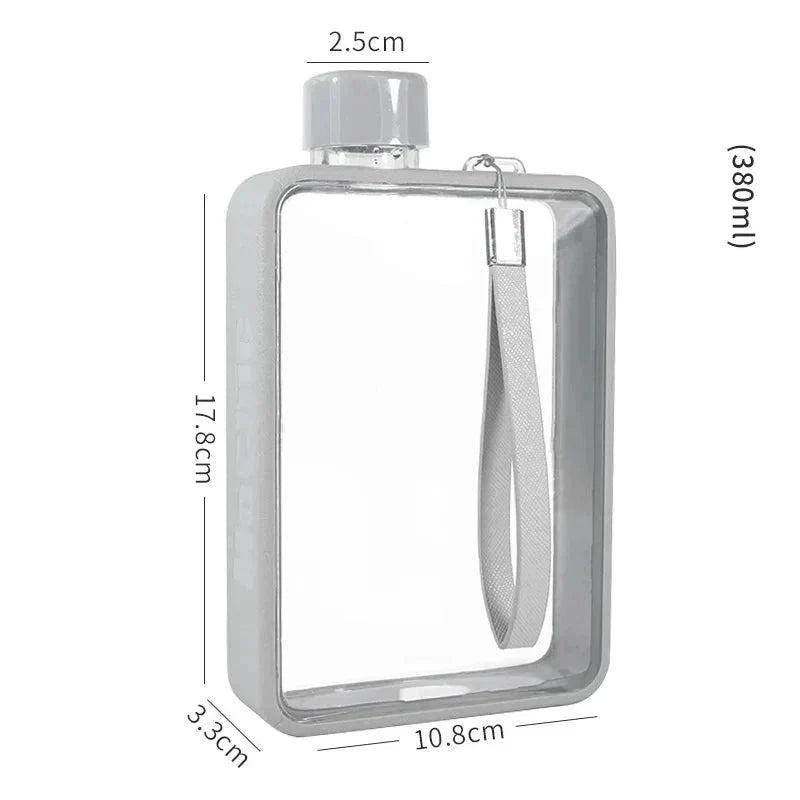 LZINA™ | Flat transparent water bottle