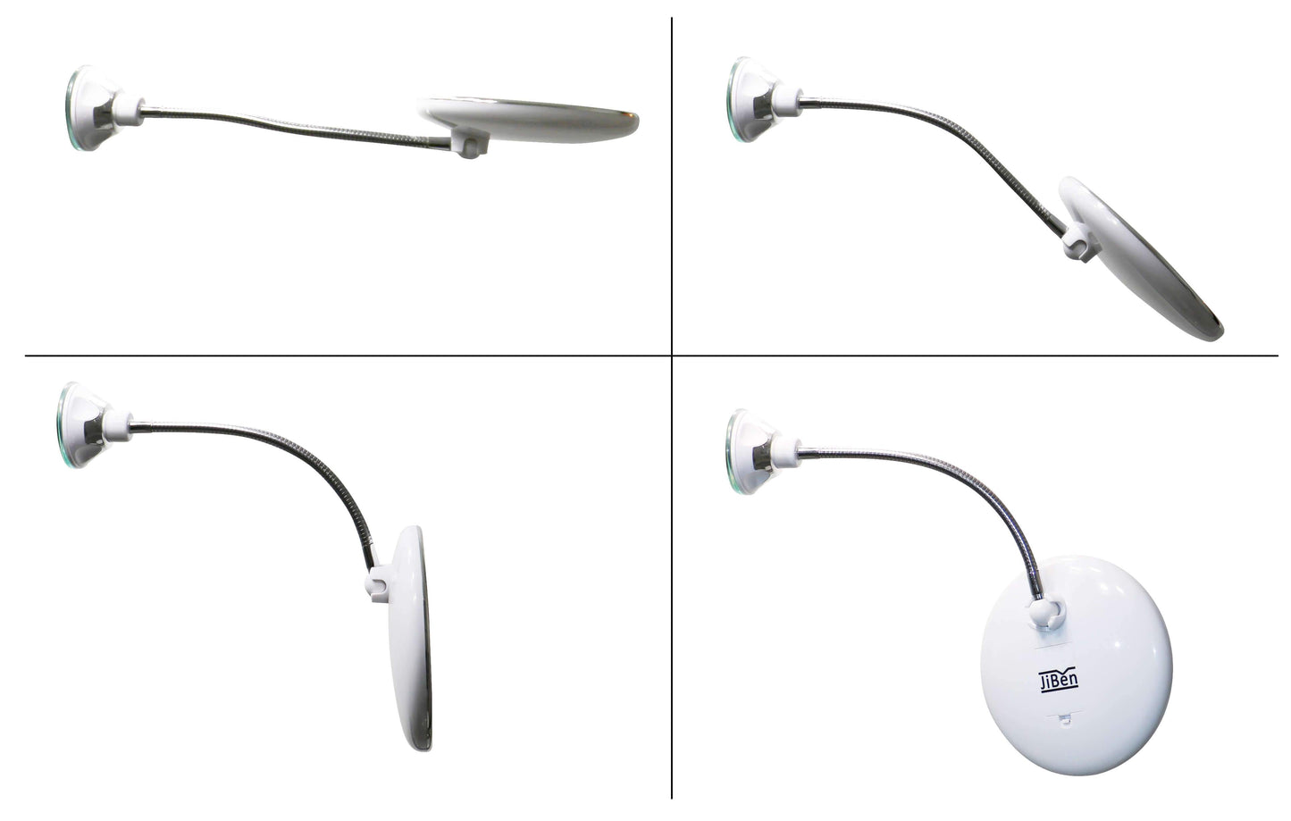 BowLift | Claravue LED Magnifying Mirror with Flexible Gooseneck – 10x Zoom, Daylight LEDs & Suction Mount