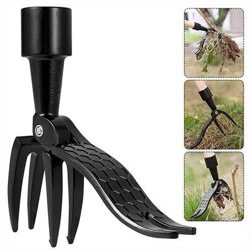 BowLift Stainless Steel Weeder with Adjustable Long Handle and Removable Head