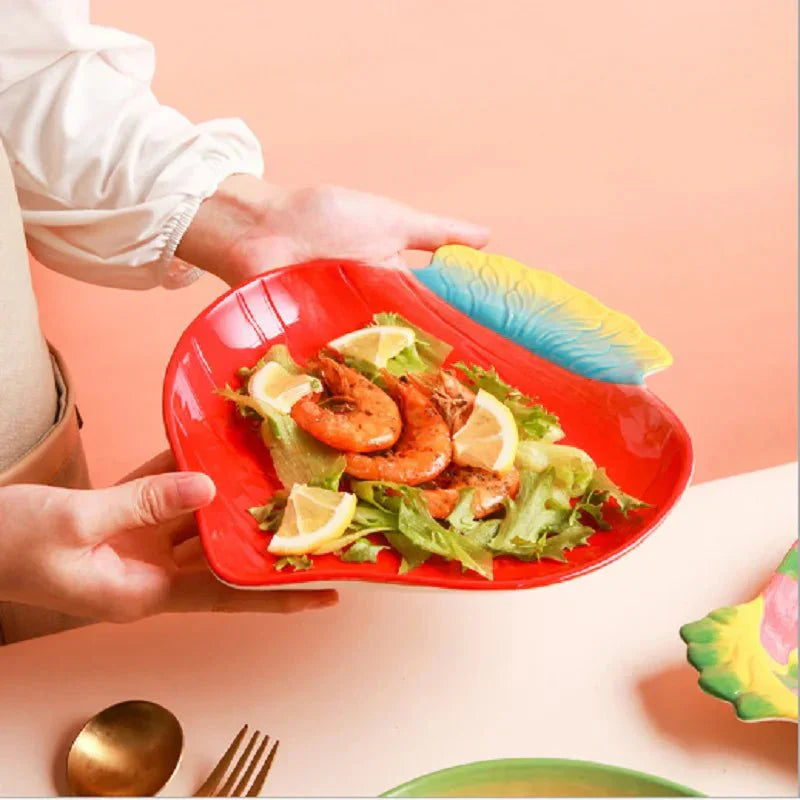 BowLift | Vegetable Shapes Ceramic Salad Plate