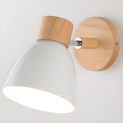 BowLift Nordic Wood Wall Lamp with Switch – Perfect Lighting for the Bedroom