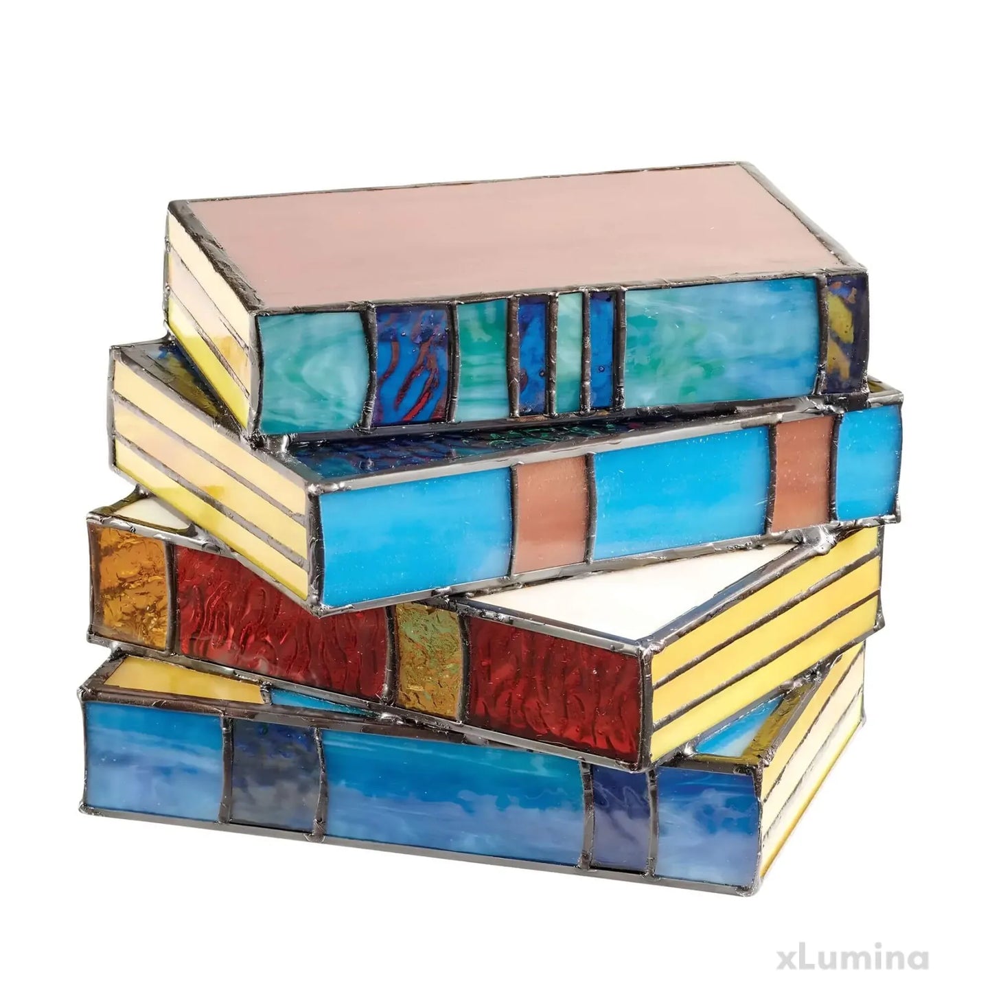 BowLift Stained Glass Book Lamp - Multicolor Reading Light