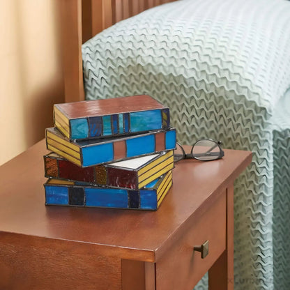 BowLift Stained Glass Book Lamp - Multicolor Reading Light