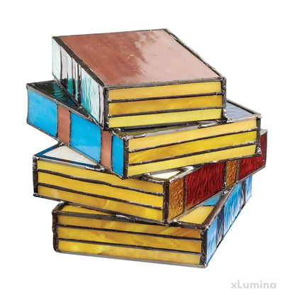 BowLift Stained Glass Book Lamp - Multicolor Reading Light