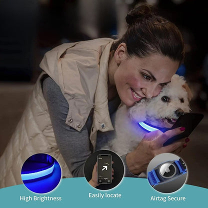 GlowGuard • AirTag Dog Collar