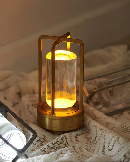 LZINA™ | Warm LED Cordless Table Lamp – Battery Operated Nordic Design - LED with Touch Control, Suitable for Bedroom, Home, Outdoor - Ideal Night Light