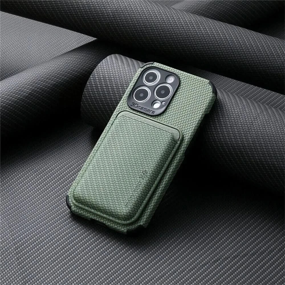 LZINA™ | MagSafe Wallet Phone Case with Carbon Fiber Protection
