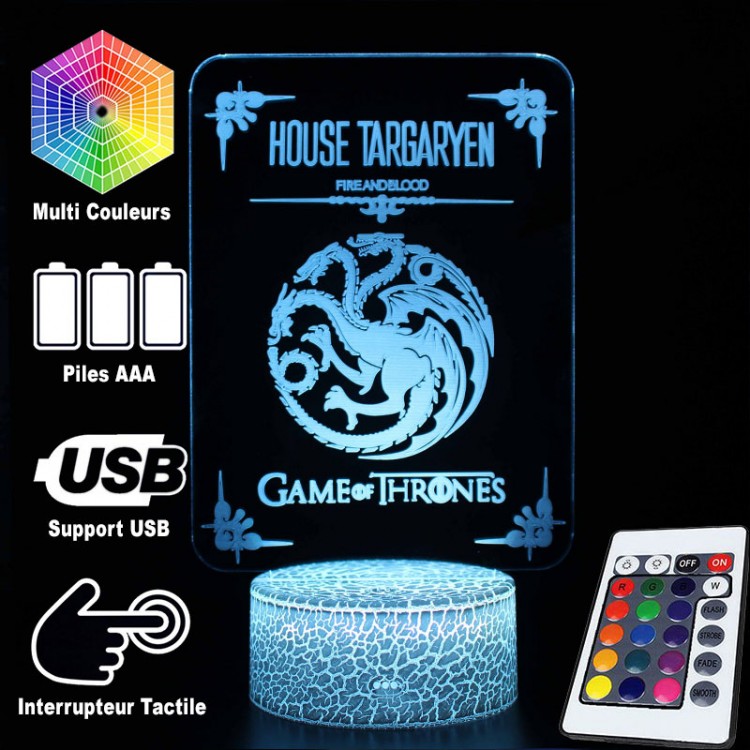 BowLift 3D Lamp - House Targaryen, Game of Thrones