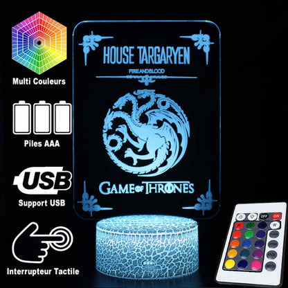 BowLift 3D Lamp - House Targaryen, Game of Thrones
