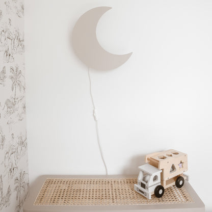 LZINA™ | Wooden Moon-Shaped Night Light for Kids