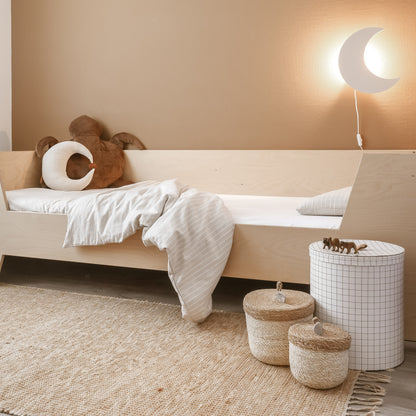 LZINA™ | Wooden Moon-Shaped Night Light for Kids