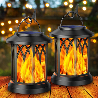 LZINA™ | FlameGlow™ - Hanging Solar Flame Lantern (2-Pack)