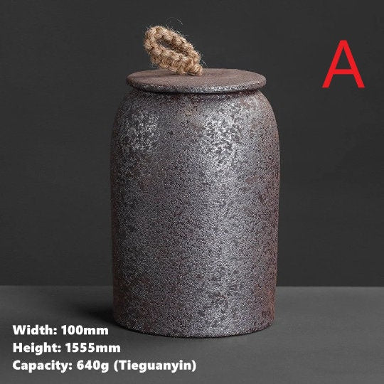 BowLift | Kitchen Vintage Storage Jar for Cookies and Sugar | Airtight Ceramic Pot Gong Fu
