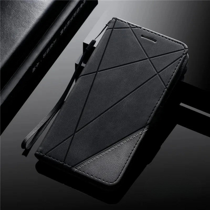 LZINA™ | Leather Wallet Flip Phone Case