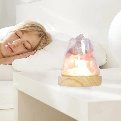 LZINA™ | Himalayan Salt Lamp, Crystal Night Light & Essential Oil Diffuser