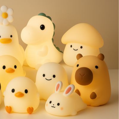 LZINA™ | Paddie Mushroom Night Light – Soft Silicone Lamp for Kids