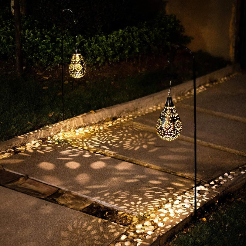 LZINA™ | Garden Hanging Lamp | Stylish Outdoor Lighting with Solar Power