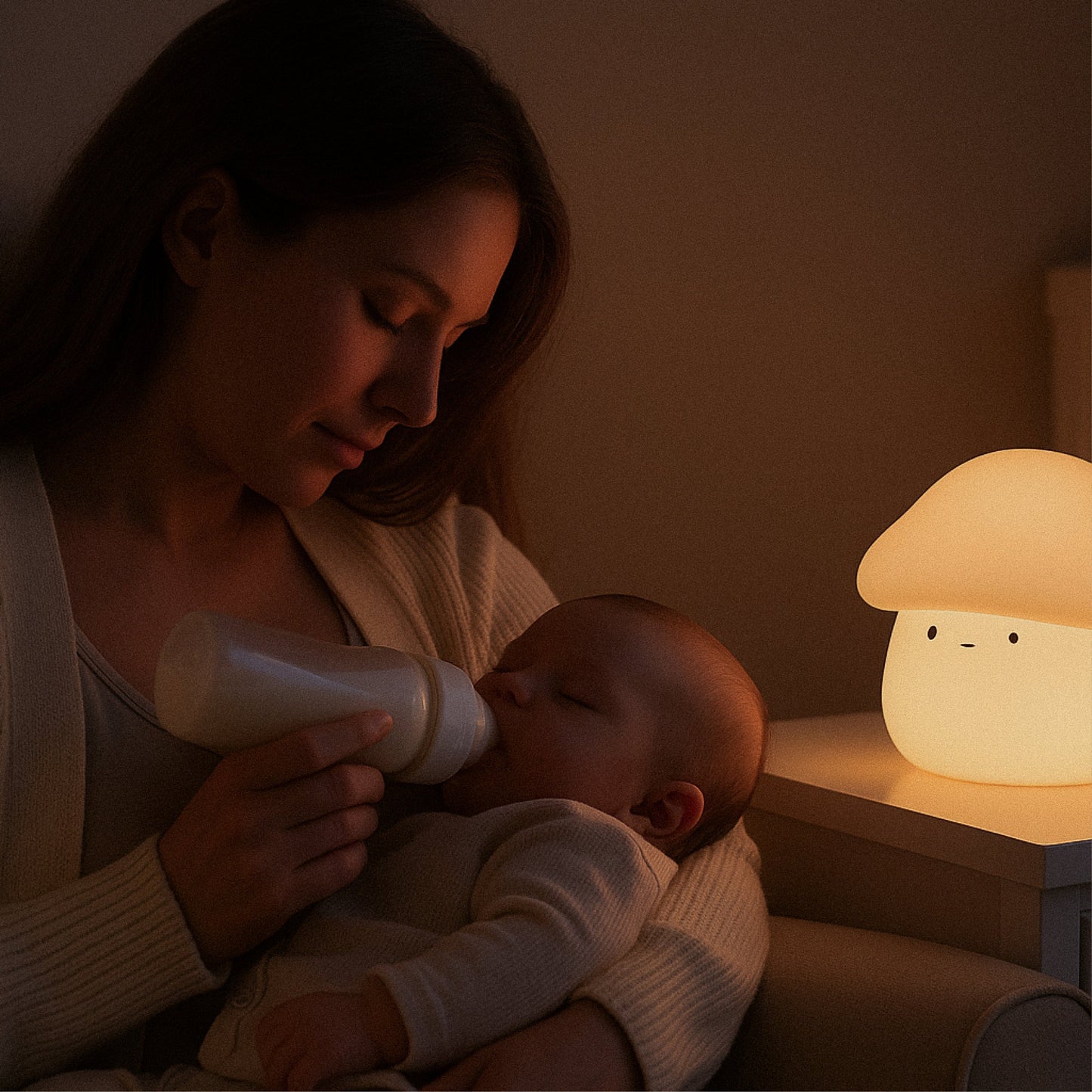 LZINA™ | Paddie Mushroom Night Light – Soft Silicone Lamp for Kids