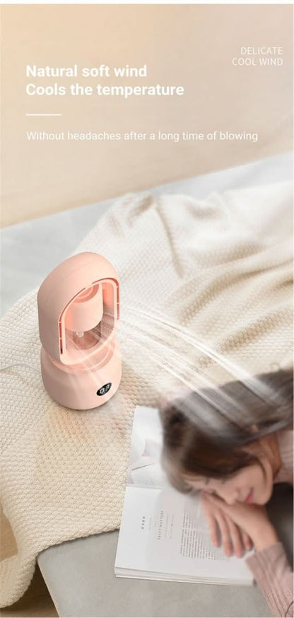 LZINA™ | Portable fan without blades with humidifier and night light for refreshing comfort