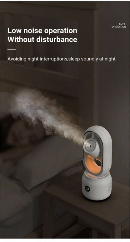 LZINA™ | Portable fan without blades with humidifier and night light for refreshing comfort