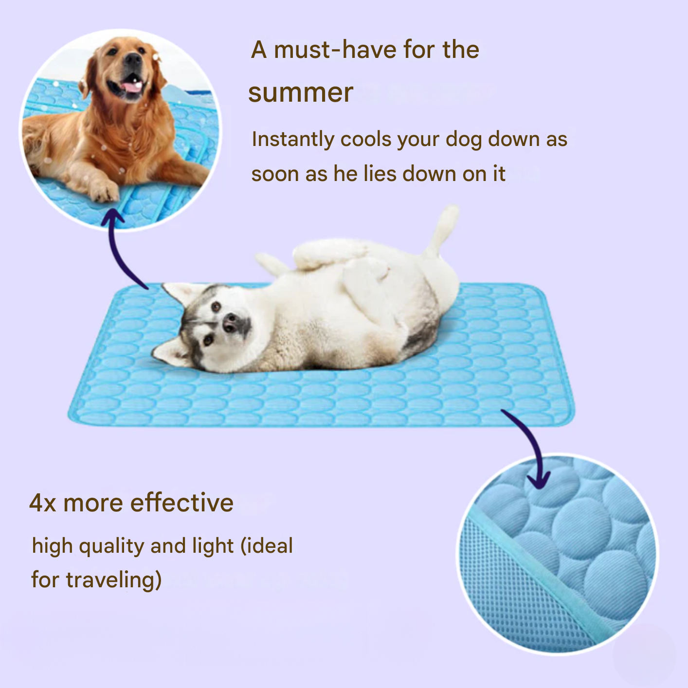 LZINA™ | Innovative Cooling Mat for Dogs (4x Cooling Power) - ChillComfort