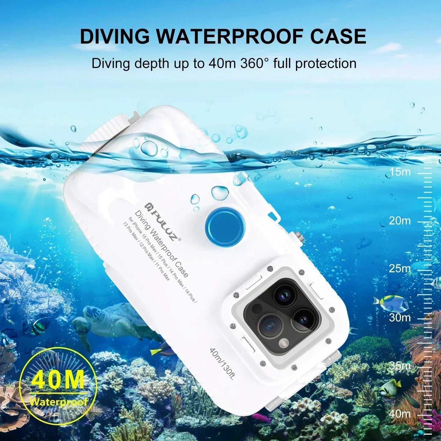 LZINA™ | 40 Meter Sealed Waterproof iPhone Case